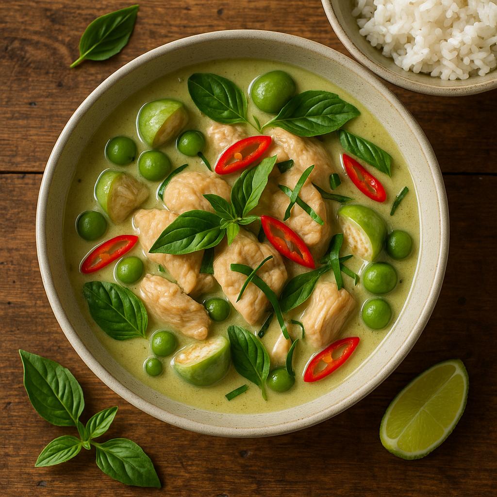 Gaeng Keow Wan Gai – Grünes Thai‑Curry mit Huhn: cremig, duftend, alltagstauglich