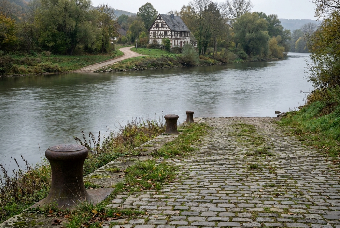 Historische Fährstellen ohne Fähre: Alte Uferwege und vergessene Verkehrswege entdecken