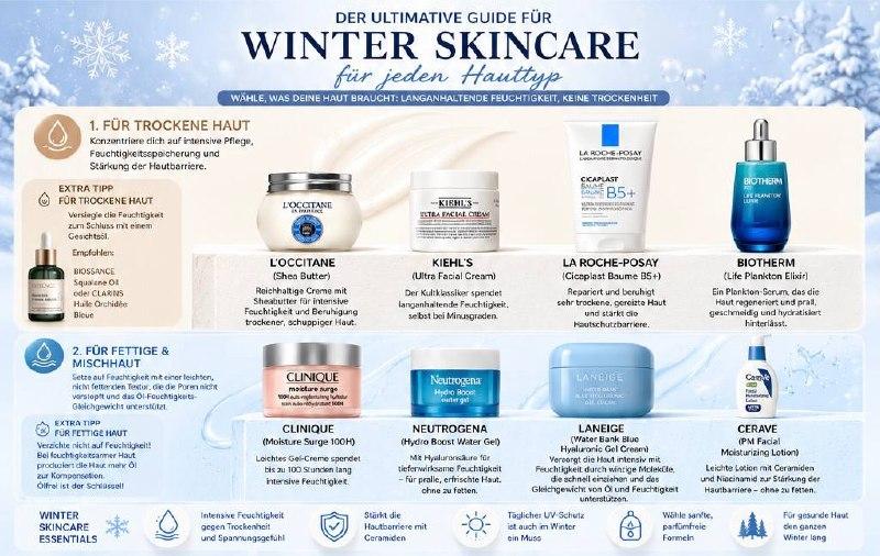 ❄️ Winterhautpflege: Essentials für jeden Hauttyp ❄️